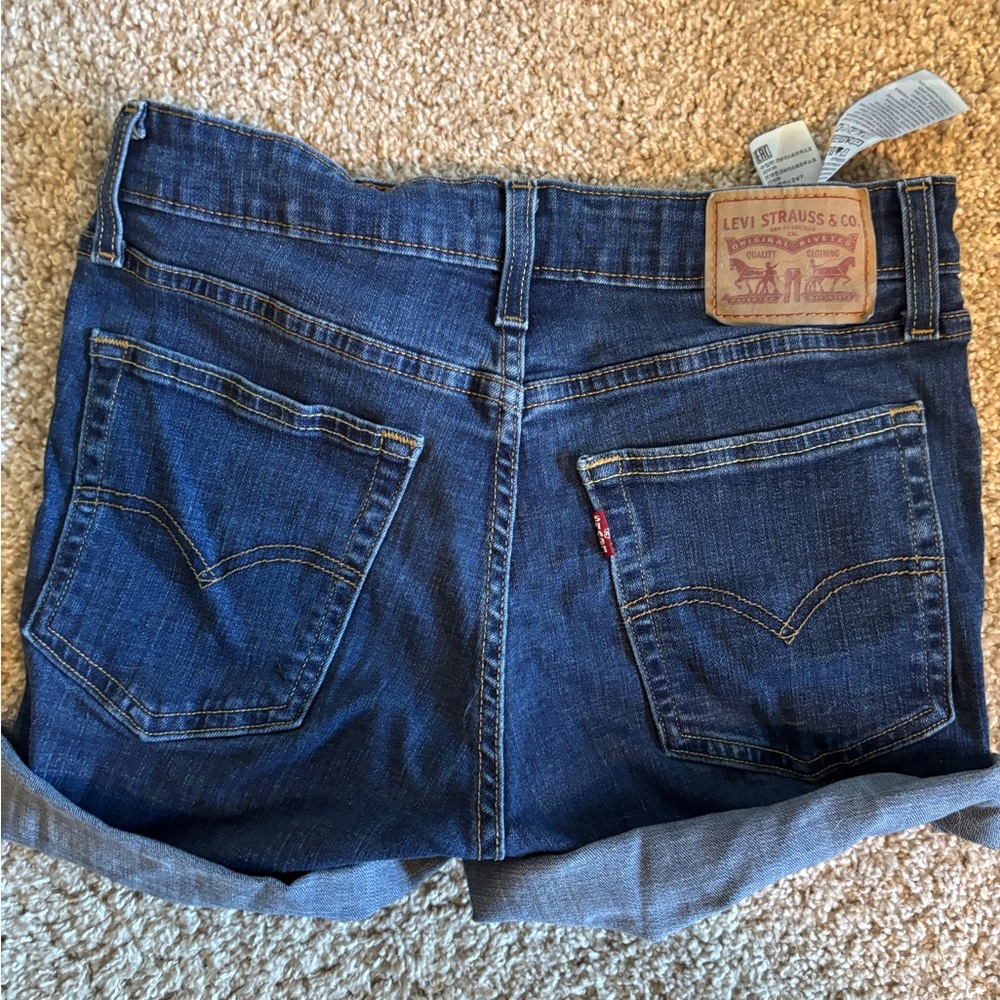 Levi's Dark Blue Denim Shorts + Black Levi short bundle!